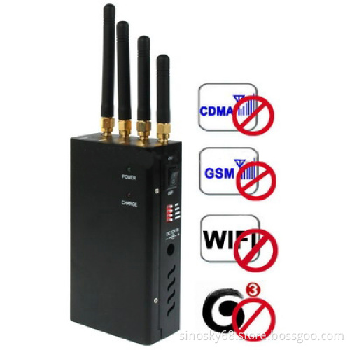 Handheld Jammers Mobile Phone GSM and WiFi, High Power Qt-120A-PRO